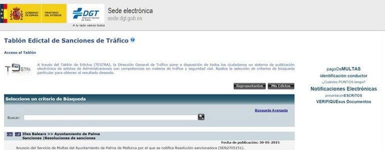 Testra y DGT consulta tus multas