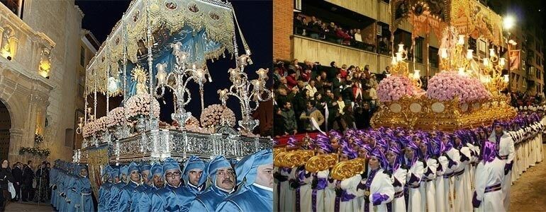 Paso blanco y paso azul semana santa alquiler coche lorca